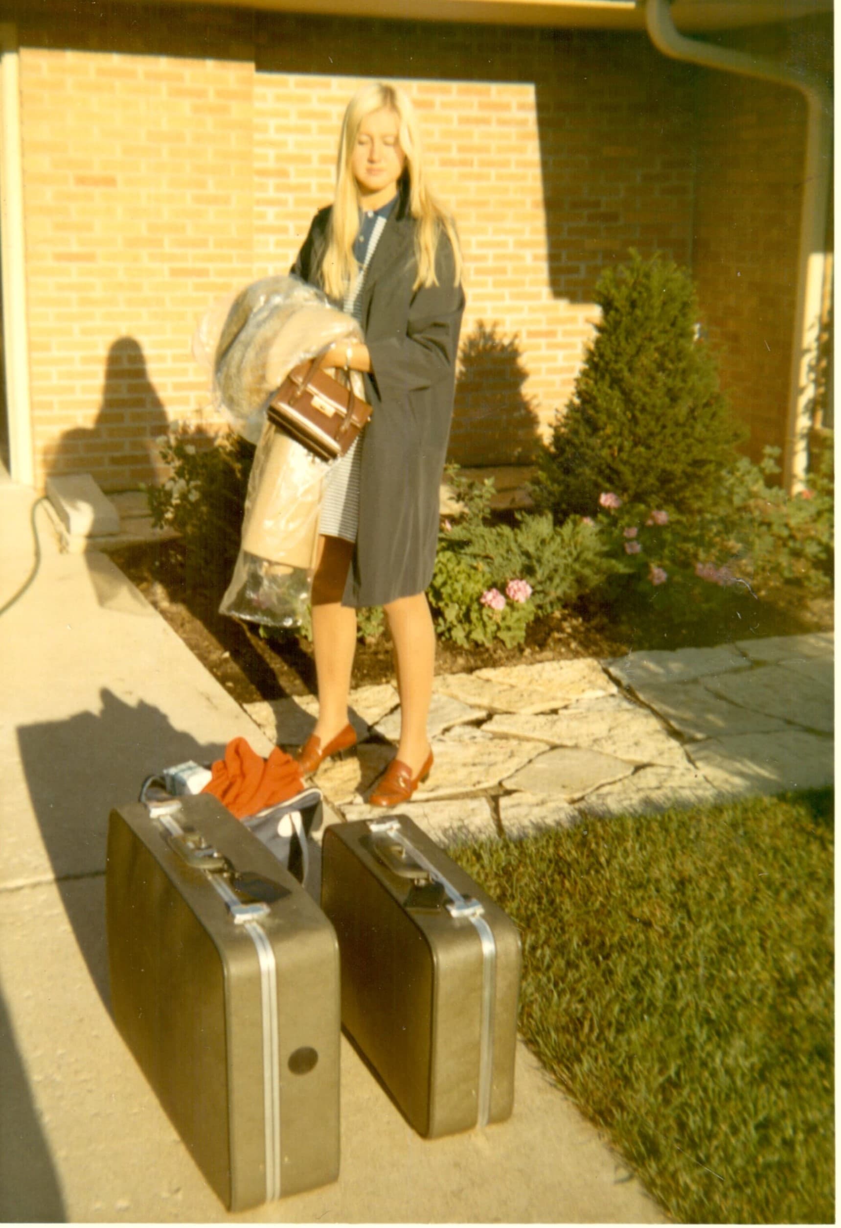 Sabine Schwark leaving from Milwaukee in September 1970 to attend the JYM Program