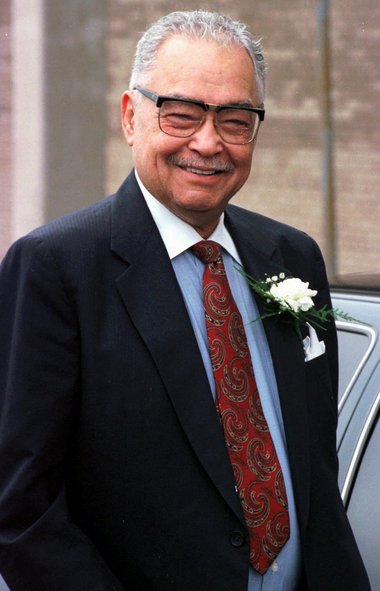 Former Detroit Mayor Coleman A. Young is seen smiling in this file photo.