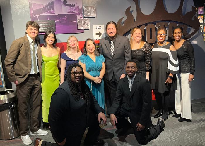 Students attend the Hustle Gala at Detroit Historical Museum