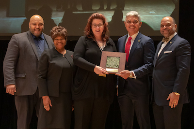2019 Arthur Johnson Community Leadership Award is presented to Kimberly Hurst for WC Safe.