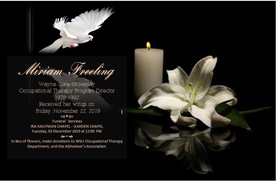 Graphic including funeral info
