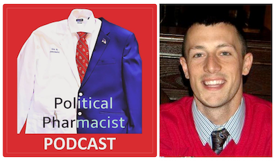 Political Pharmacist podcast logo and host