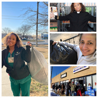 RTT students with donations