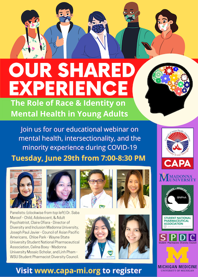 Flier for Our Shared Experience webinar