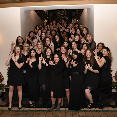 LKS Omicron chapter in black gowns