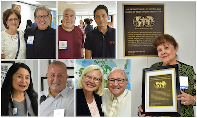 Clockwise from the top left: FAWN Founder Pastor Frank Julian and his wife Peggy, Greg Baise from FAWN's Board of Trustees with WSU FAWN Vice President Joseph Paul Javier,