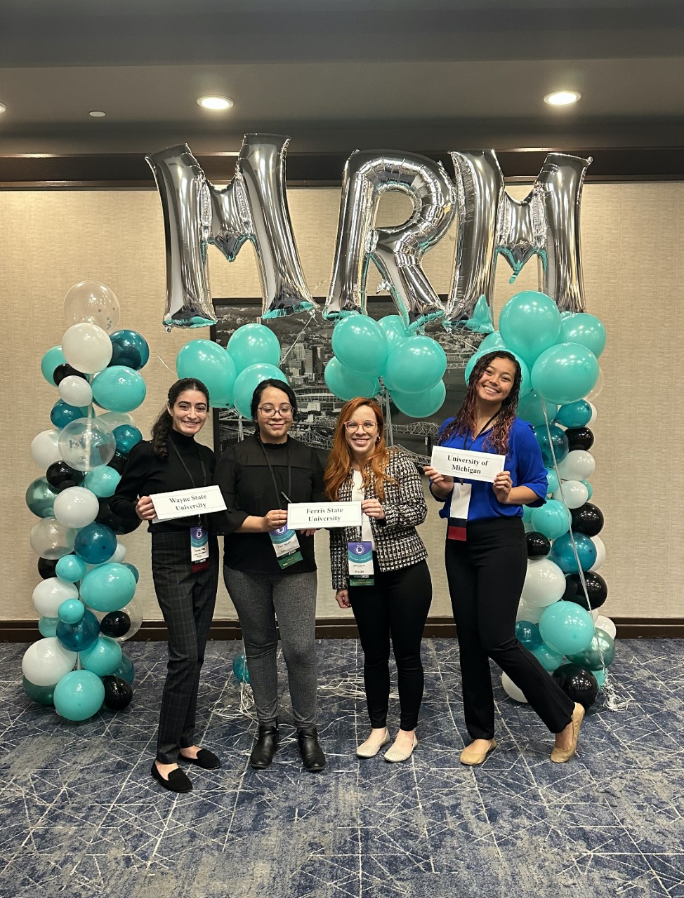 Student leaders from Michigan's three colleges of pharmacy (Wayne State, the University of Michigan and Ferris State University) networked at Region 4 MRM2022.