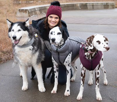 Lou Kramer with dogs