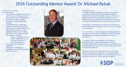 Dr. Rybak's award slide