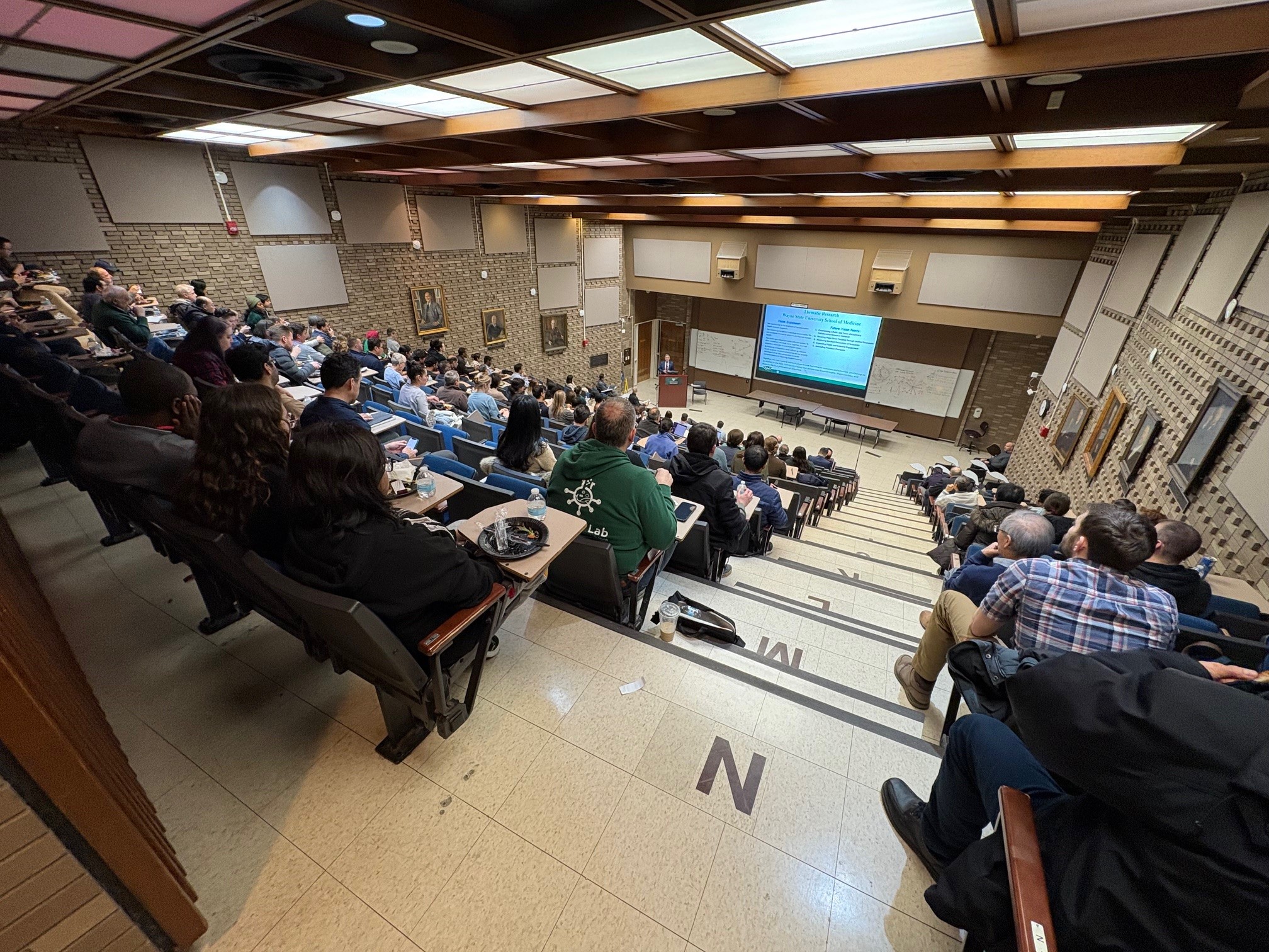 The event was held in the Blue Lecture Hall.