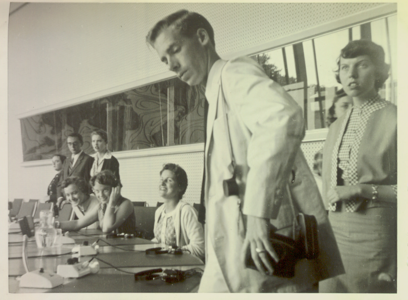 Getting a head-start on his career in the Foreign Service, Ken Kurze visited the NATO Conference in Bonn with other JYM students in 1956-57