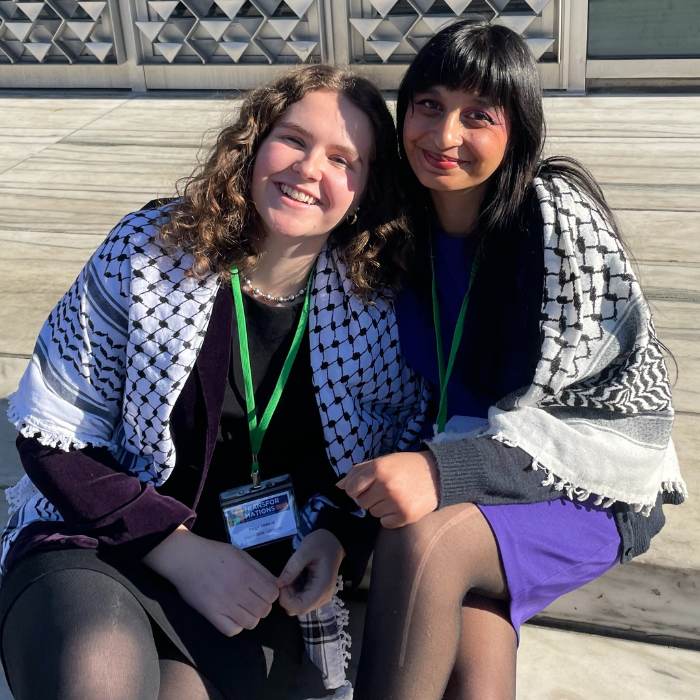 Paige Simard and Anjali Gupta pose together