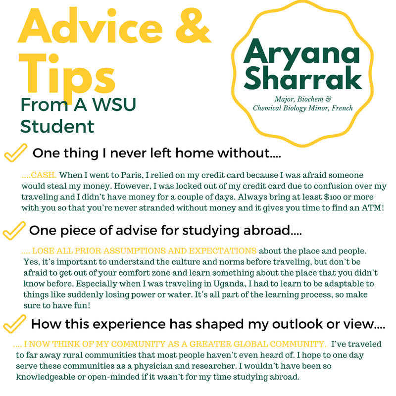 Graphic verison of text for Aryana Sharrakk advice
