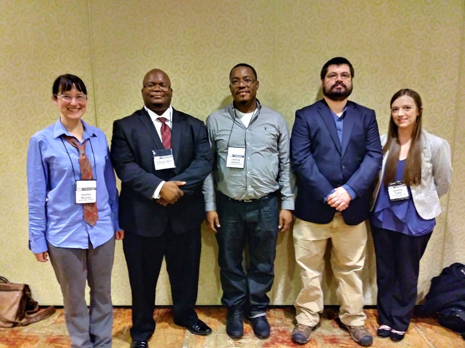 Panel members (from left) Heather Mooney, Charles Bell, Sterling Jackson, Aaron Kinzel, and Candice Tudor