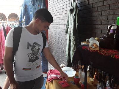 IYLEP student shopping at Eastern Market