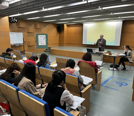 Brandell teaching in lecture hall