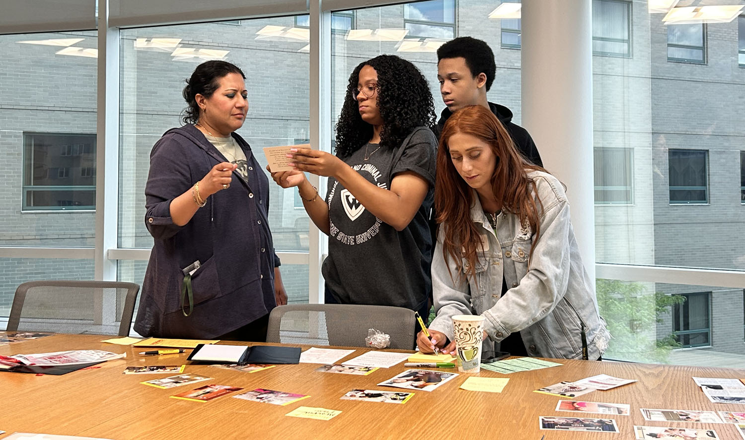 Students participating in the Cold Case Workshop