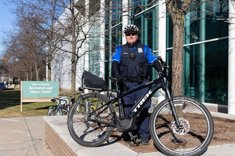 police officer on bicycle
