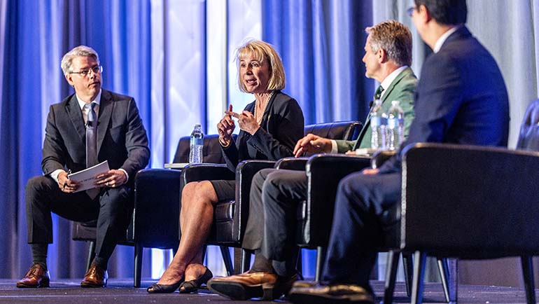 President Kimberly Andrews Espy, Ph.D., was joined by presidents from Michigan State University and University of Michigan at Crain’s Detroit Business Power Breakfast