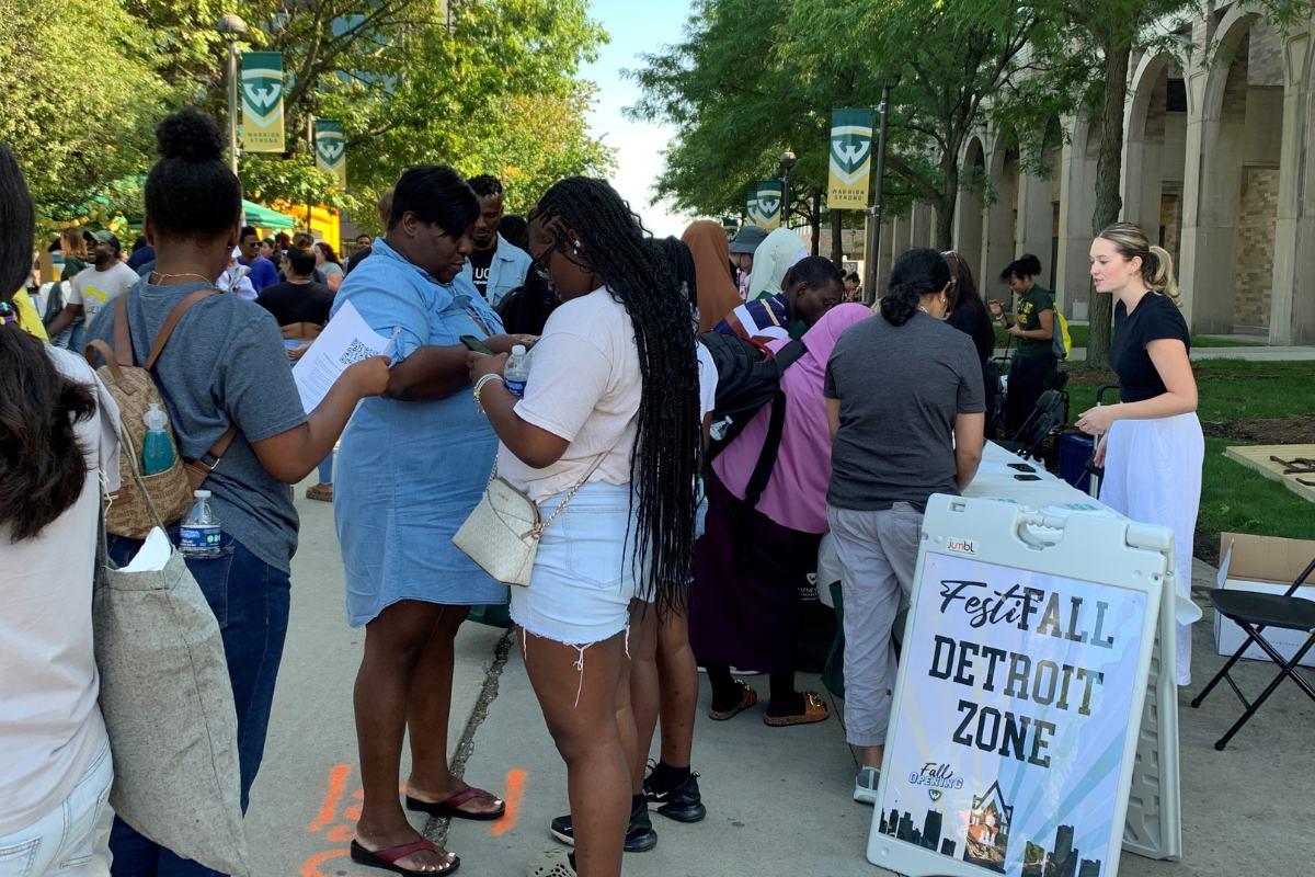 The Detroit Zone at FestiFall featured businesses located around the city for incoming and returning students to learn about and connect with.
