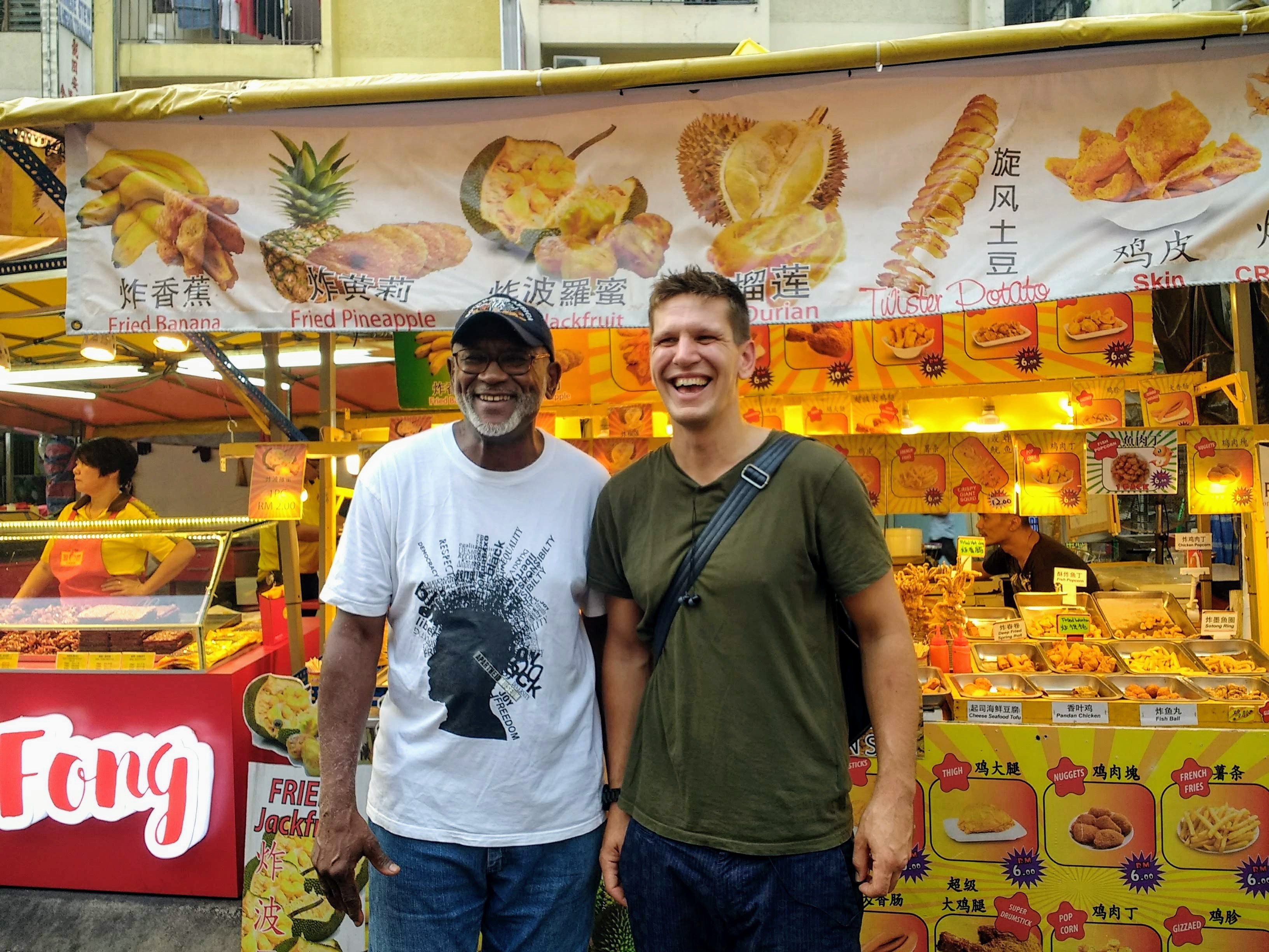 Dr. Hutchful at a market in Kuala Lumpur.