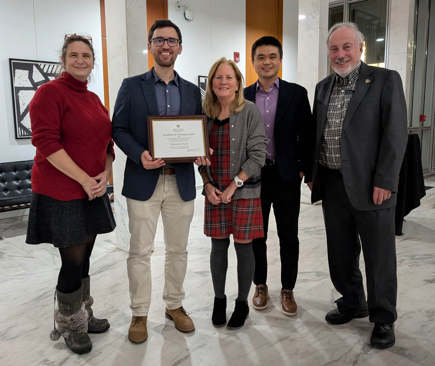 Fernando Charro with other faculty members