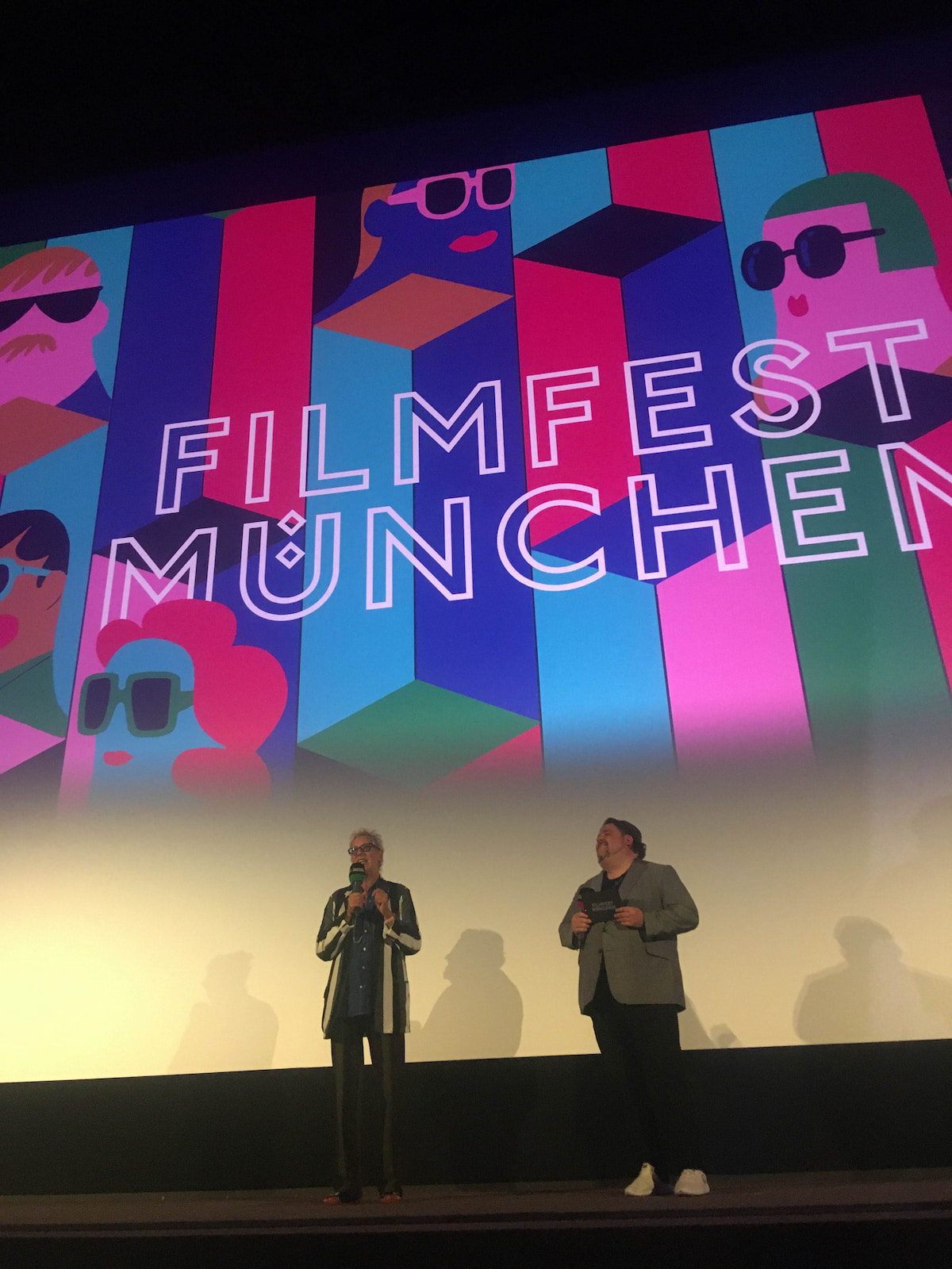 German Director Doris Dörrie (left) at the premiere of her film, “Freibad.”