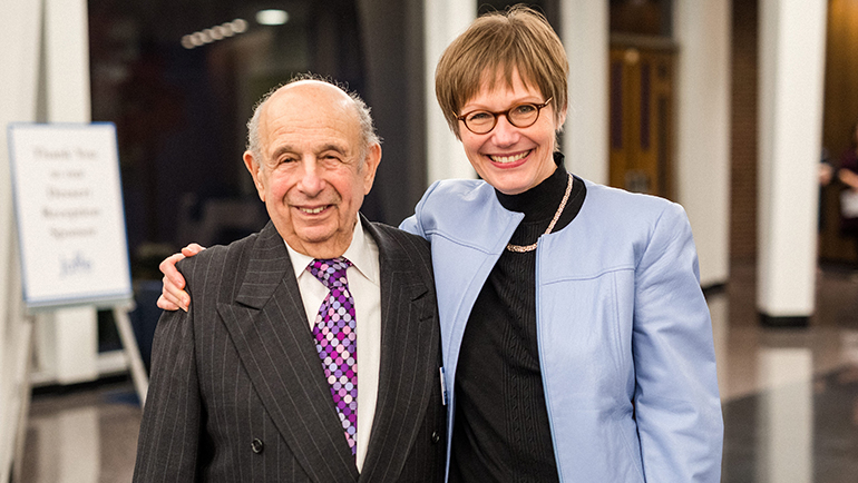 Guy Stern once served as Holocaust Memorial Center Director of the International Institute of the Righteous. Here, Dr. Stern and his wife, Susanna Piontek Stern, at the museum's annual dinner.