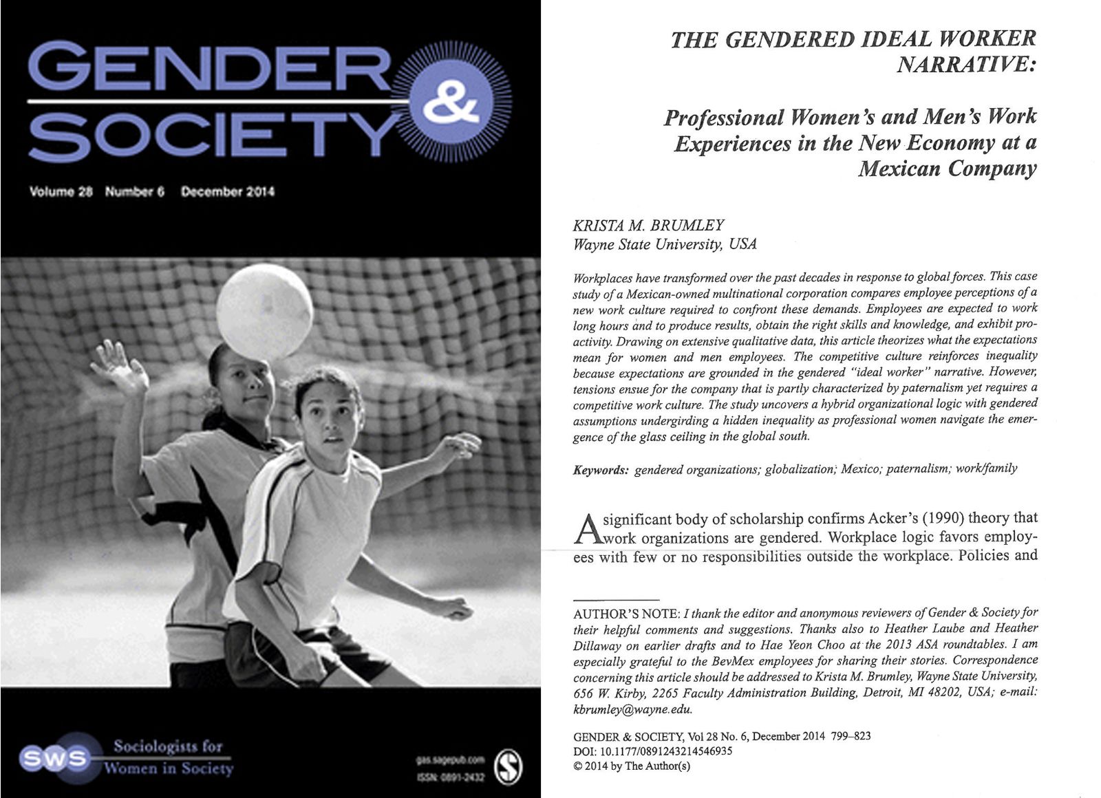 Journal of Gender & Society