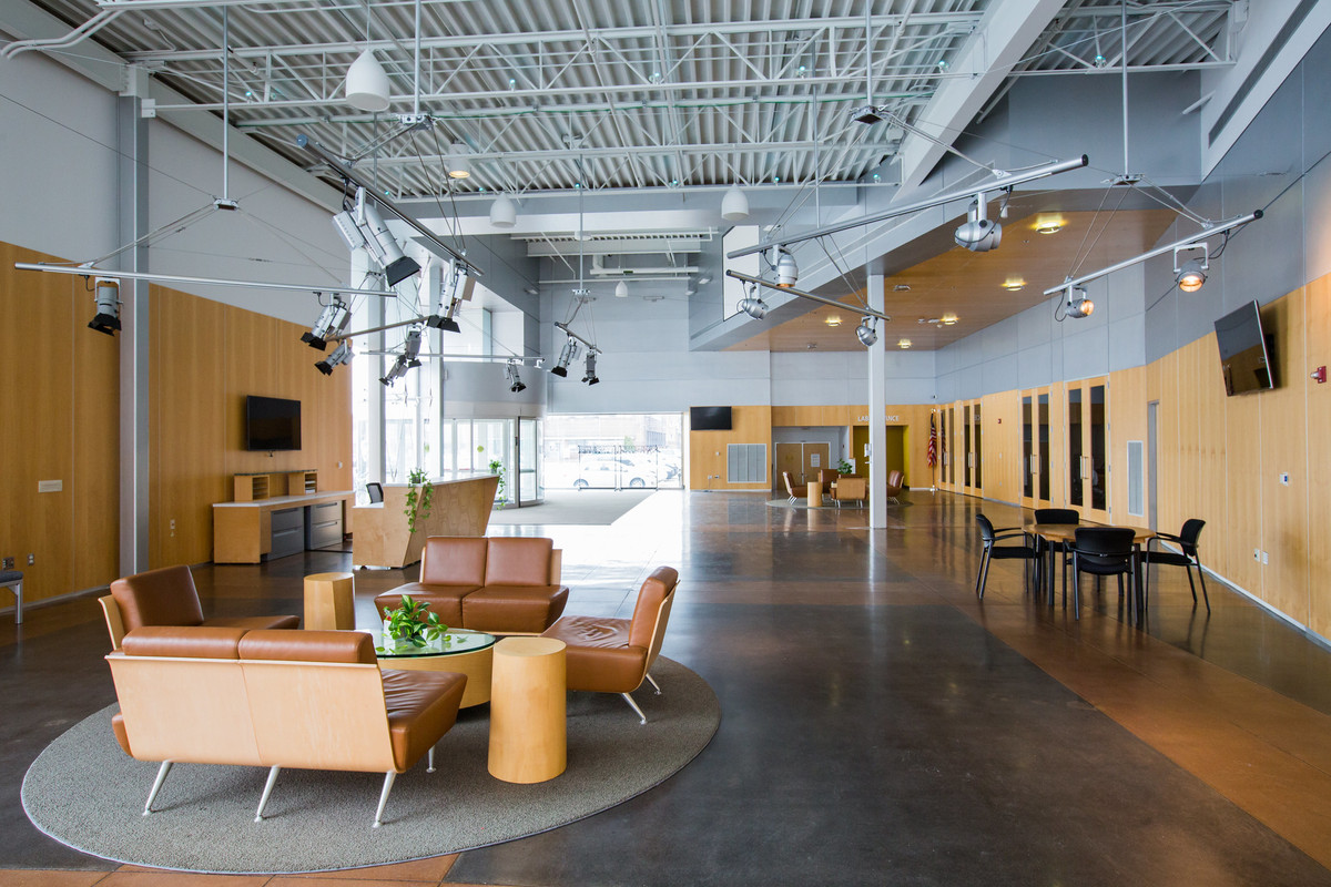 An interior shot of the Industry Innovation Center