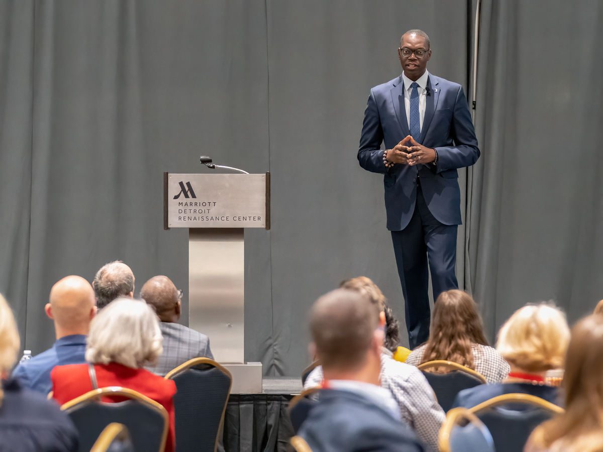  Lt. Gov. Garlin Gilchrist III was a keynote speaker at the 37th International Conference on Business Incubation (ICBI37), held in Detroit in April.