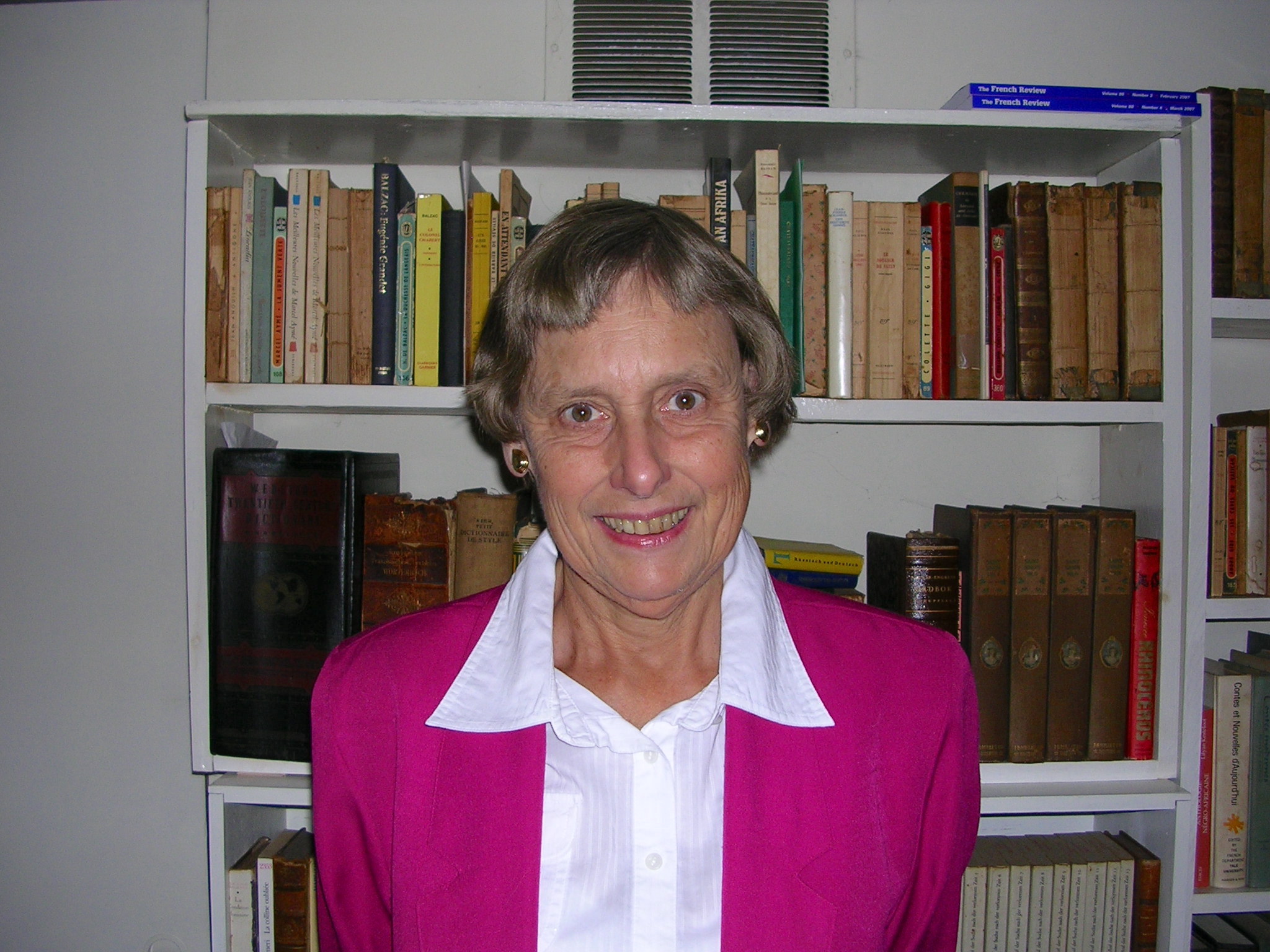 Ingrid Daemmrich in her study, 2003