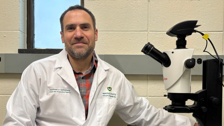 Dr. Ryan Insolera, assistant professor of ophthalmology, visual and anatomical sciences, Wayne State University, received a $1.8 million NIH grant to explore the underlying biology of several diseases.