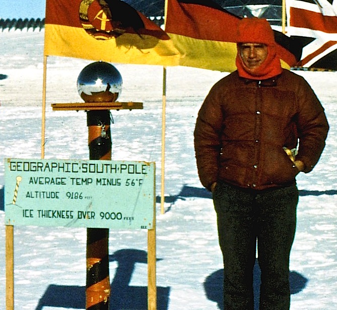 John Zawiskie at the Geographic South Pole