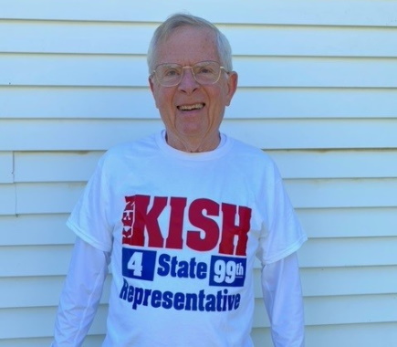 Kenneth Kish in campaign tshirt