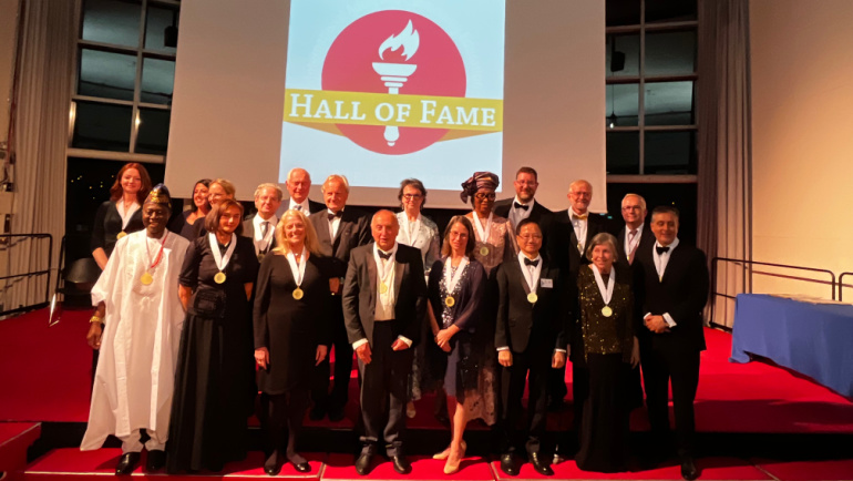 Professor Daphne Ntiri (back row, fourth from right) was inducted into the International Adult and Continuing Education Hall of Fame