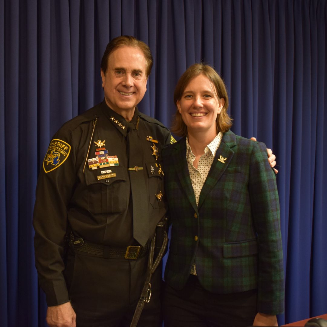 A photo of Sheriff Bouchard and Allison Gorine