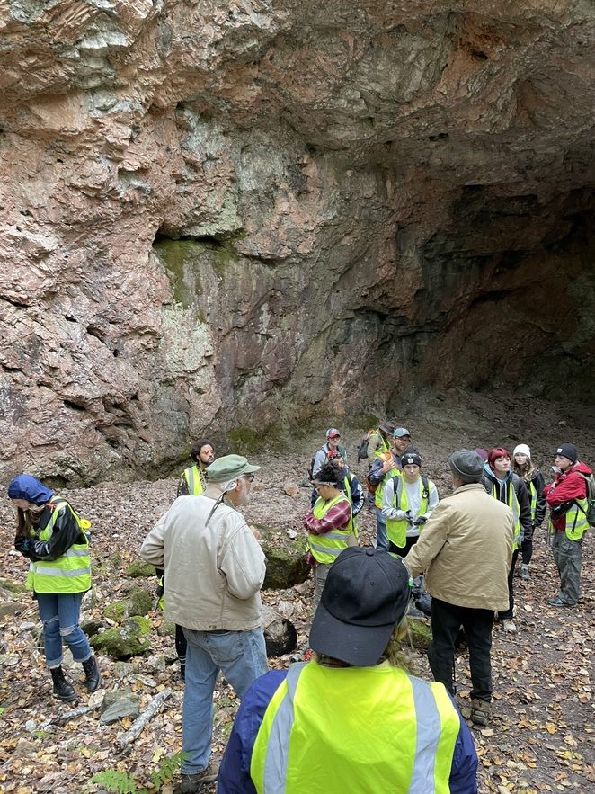 The group exploring the mines and learning various mining methods
