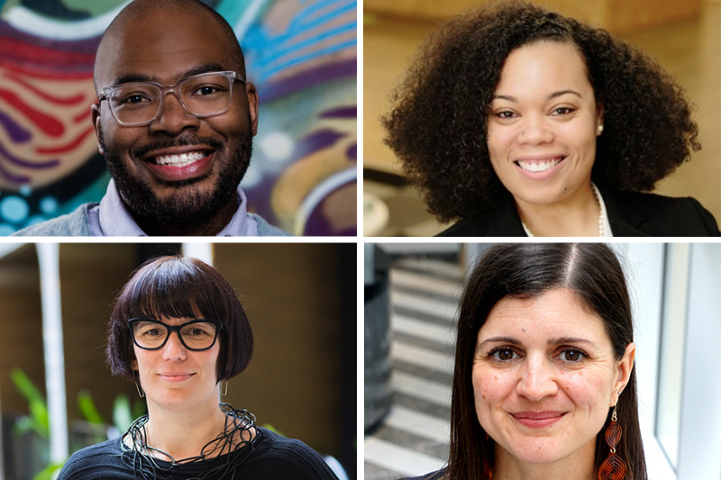  Headshots of Melvin Henley, Latina Black, Melissa Dittmer and Jella Ellefson