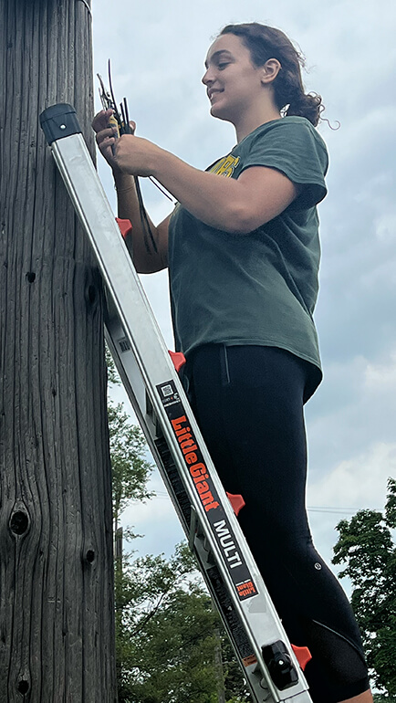 Last summer, Mikaela Senkus had an internship with the Ecology Center. Part of her responsibilities were to install air monitors on power poles near elementary schools in southwest Detroit.