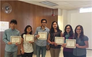 Graduate students with awards.