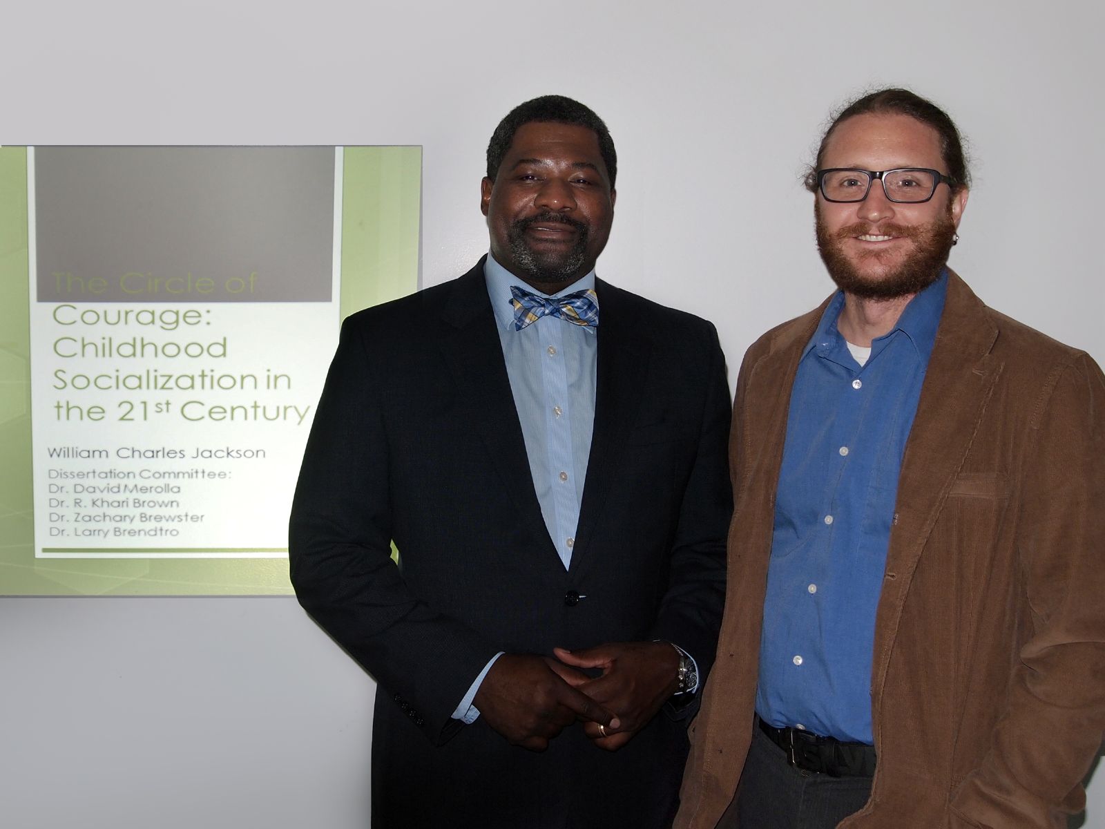 William Charles Jackson with his advisor, David M. Merolla, assistant professor of sociology