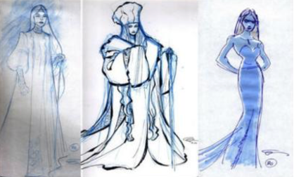 Concept art from Disney's shelved hand-drawn film adaptation of The Snow Queen