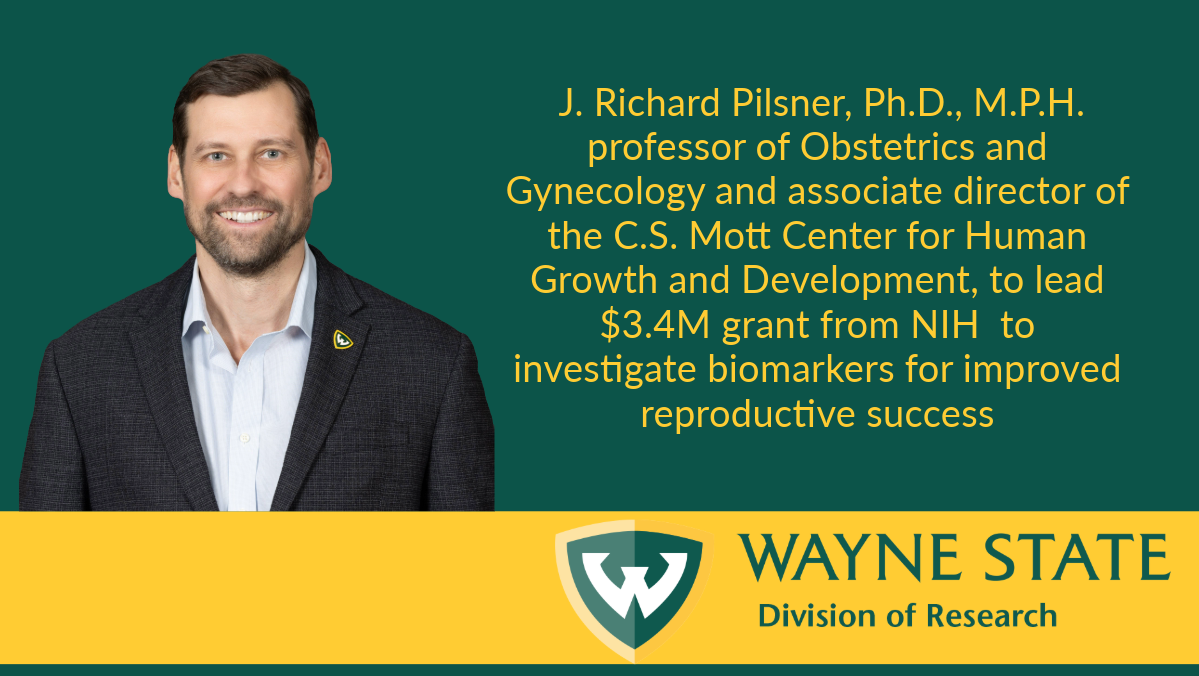 Dr. J. Richard Pilsner is leading a $3.4 million grant from the Eunice Kennedy Shriver National Institute of Child Health and Human Development for the study, " Sperm mitochondrial biomarkers and male reproductive health.