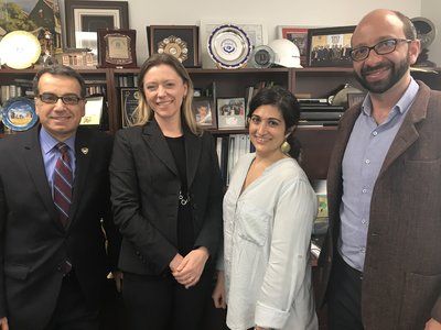 Ahmad Ezzeddine (left), Rebecca Pendleton, Jaclyn Assarian and Eduardo Bechara-Gomez