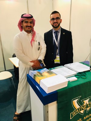 Alumnus Essa Alnashib with Fareed Shalhout