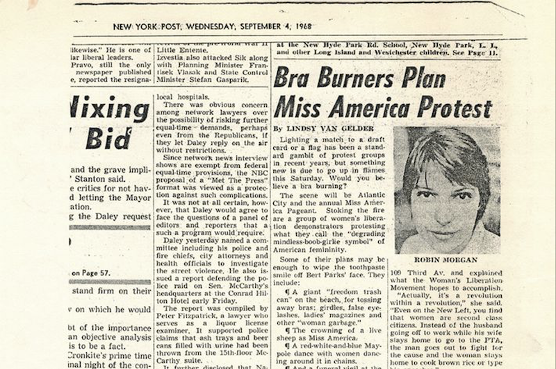 New York Post newspaper, September 4, 1968. Courtesy of Redstockings archives.