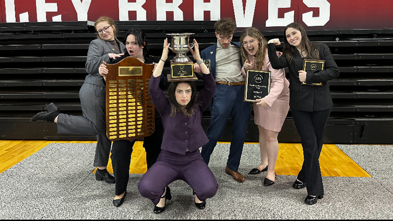 Wayne State's six-member speech and debate team finished 14th in the country at the National Forensic Association Championship held at Bradley University's Carver Arena.