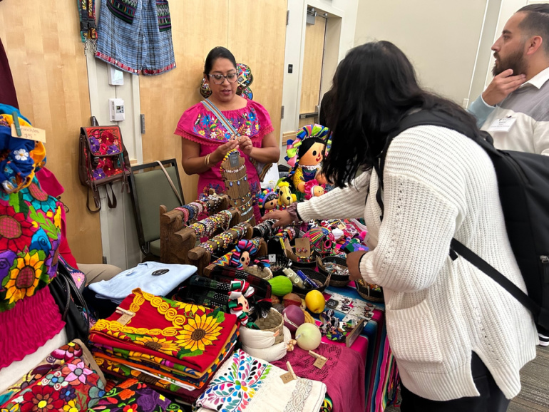 Guests enjoyed browsing and shopping a mercado, or “marketplace,” of student and alumni vendors.