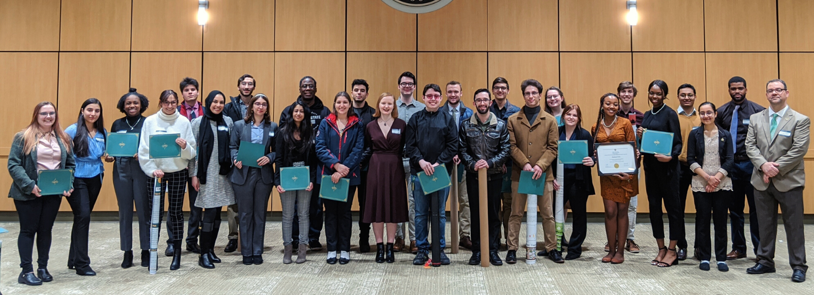 Students pose at the 2020 Undergraduate Research Symposium